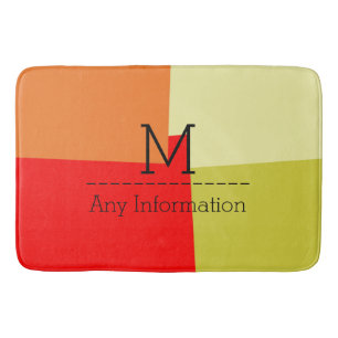 Modern Retro Colour Geometric Pattern #3 Bath Mat