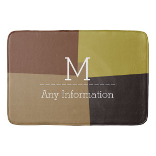 Modern Retro Colour Geometric Pattern #6 Bath Mat