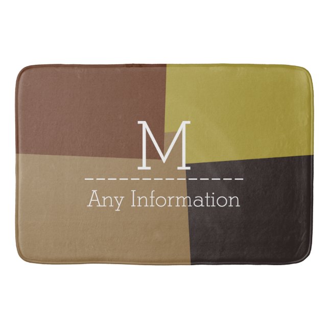 Modern Retro Colour Geometric Pattern #6 Bath Mat (Front)