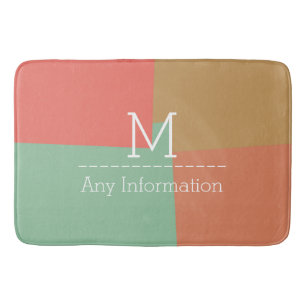 Modern Retro Colour Geometric Pattern #8 Bath Mat