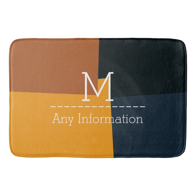 Modern Retro Colour Geometric Pattern #9 Bath Mat (Front)