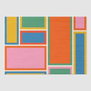 Modern Retro Colourful Minimalist Geometric Patter Tissue Paper