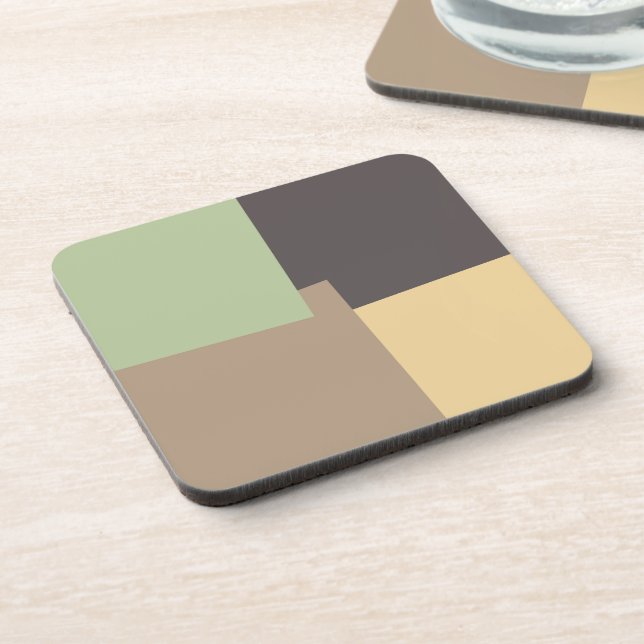 Modern Retro Colours Geometric #10 Coaster (Left Side)