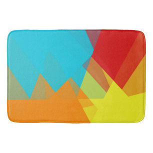 Modern Retro Colours Geometric #27 Bath Mat