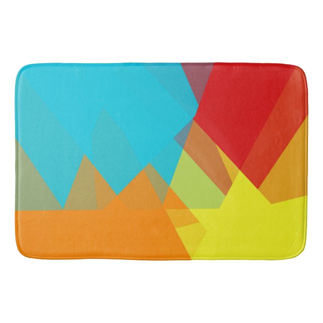 Modern Retro Colours Geometric #27 Bath Mat (Front)