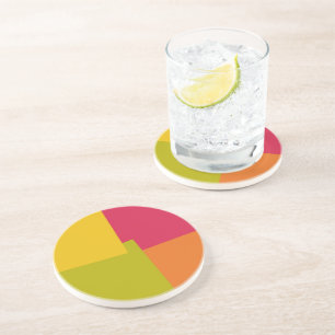 Modern Retro Colours Geometric #2 Coaster