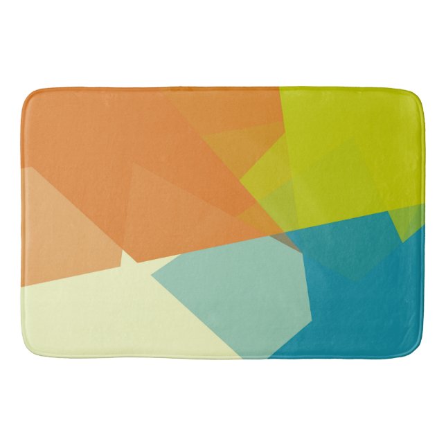 Modern Retro Colours Geometric #30 Bath Mat (Front)