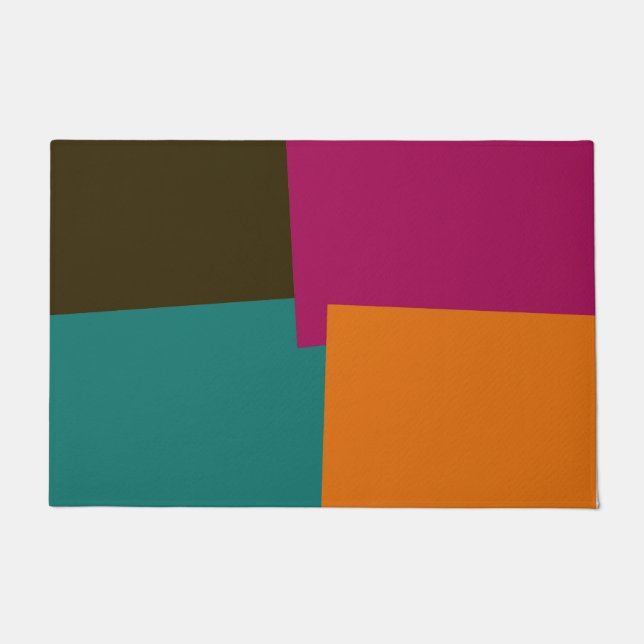 Modern Retro Colours Geometric #33 Doormat (Front)