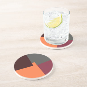Modern Retro Colours Geometric #36 Coaster