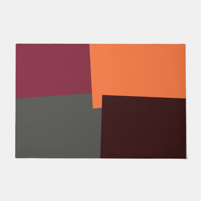 Modern Retro Colours Geometric #36 Doormat (Front)
