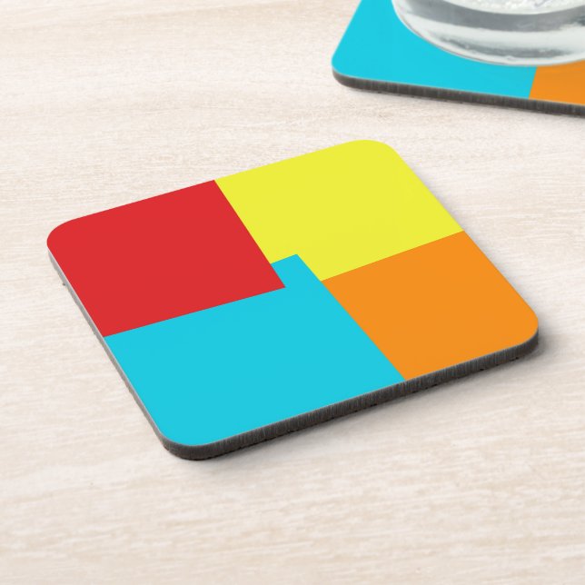 Modern Retro Colours Geometric #37 Coaster (Left Side)