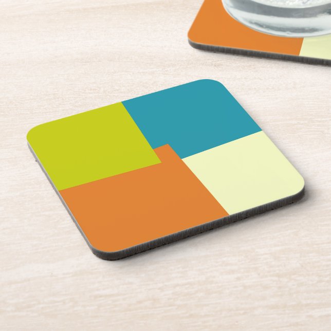 Modern Retro Colours Geometric #40 Coaster (Left Side)