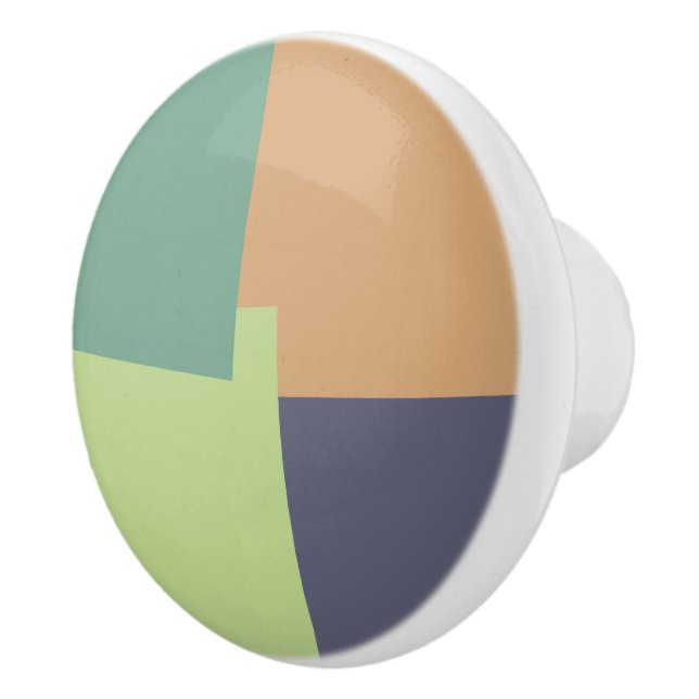 Modern Retro Colours Geometric #4 Ceramic Knob (Right)