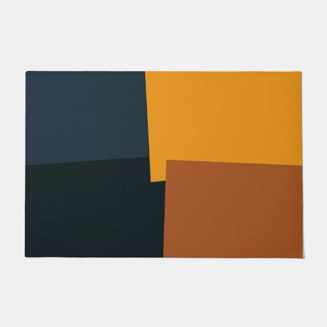 Modern Retro Colours Geometric #9 Doormat (Front)