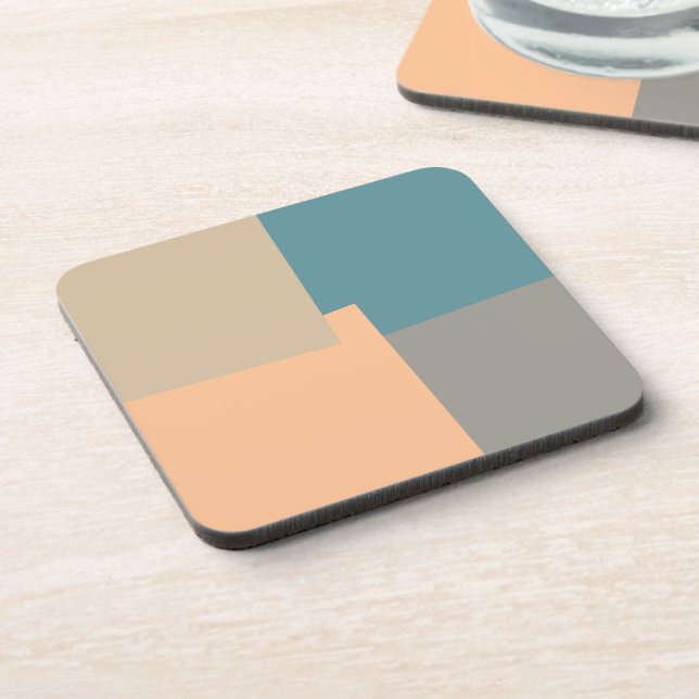 Modern Retro Colours Geometric Coaster (Left Side)