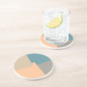 Modern Retro Colours Geometric Coaster