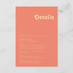 Modern Retro   Coral Details Enclosure Card