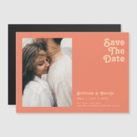 Modern Retro | Coral Horizontal Save The Date