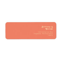Modern Retro | Coral Return Address Label