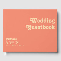 Modern Retro | Coral Wedding Guestbook