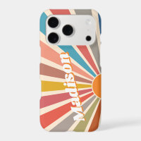 Modern Retro Custom Name Fun Vintage Rainbow