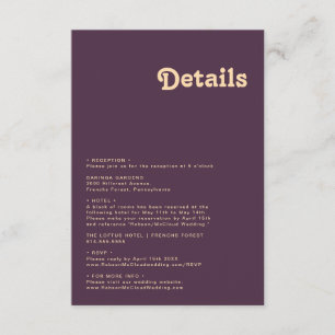 Modern Retro   Dark Purple Details Enclosure Card