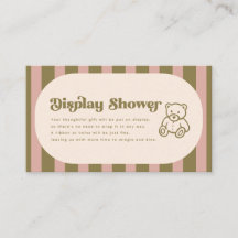 Modern Retro Display Shower Striped Baby Shower