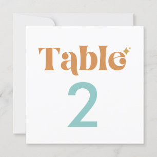 Modern Retro Double Sided Table Numbers