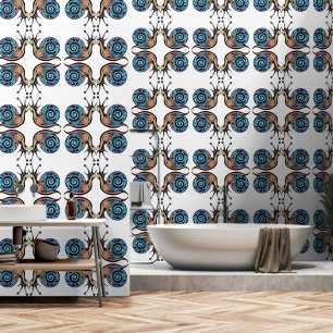 Modern Retro Effect Snail Wallpaper