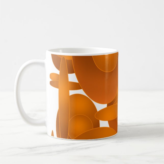 Modern Retro Geometric Design Coffee Mug (Left)