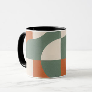 Modern Retro Geometric Frosted Glass Mug