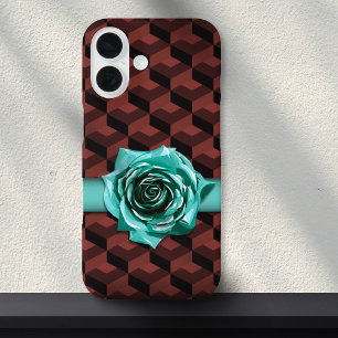Modern Retro Geometric Rose Choker Maximalist iPhone 16 Case