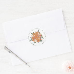 Modern Retro Groovy Return Address Labels