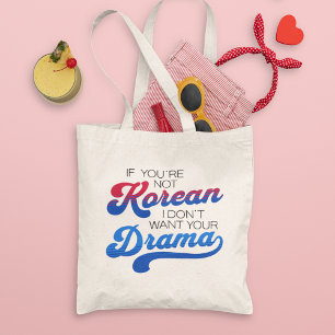 Modern Retro Korean Drama Lover Funny Personalised Tote Bag