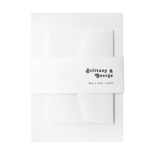 Modern Retro Lettering Invitation Belly Band