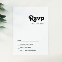 Modern Retro Lettering RSVP Card