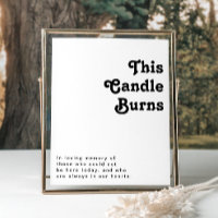 Modern Retro Lettering This Candle Burns Poster