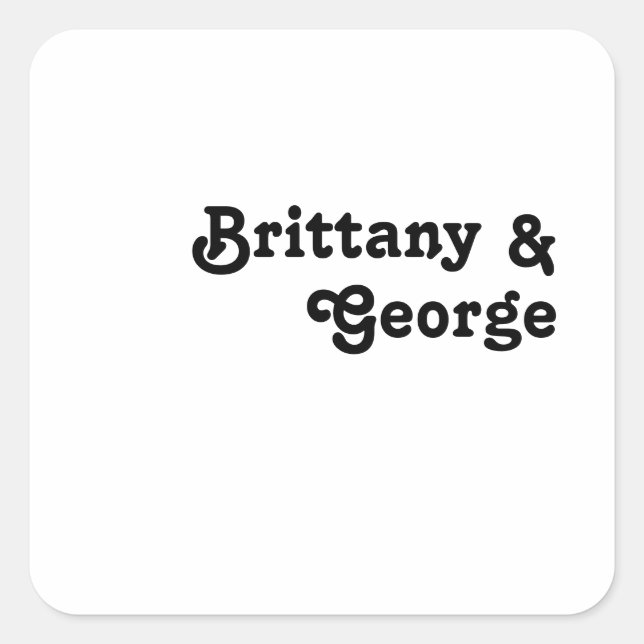 Modern Retro Lettering Wedding Envelope Seals (Front)