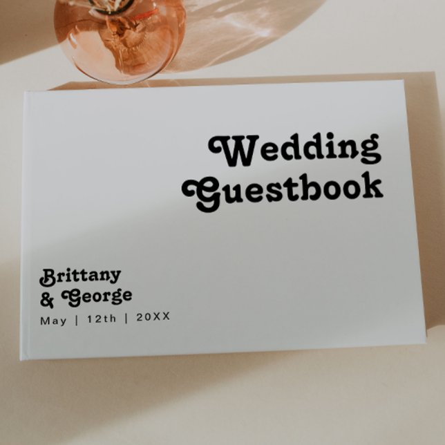 Modern Retro Lettering Wedding Guestbook (Creator Uploaded)