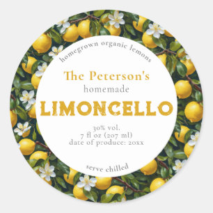 Modern Retro Limoncello Drink Label