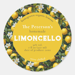 Modern Retro Limoncello Drink Label