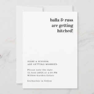 Modern Retro Minimalist Wedding Design Save The Date