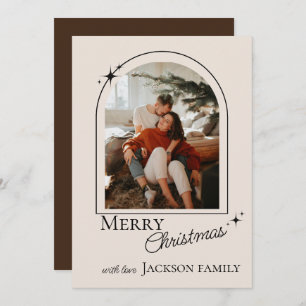 Modern Retro New Year 2026 Family Photo Card