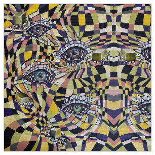 Modern Retro Oculus 80s 90s Artwork Fabric