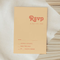 Modern Retro | Orange Cream RSVP Card