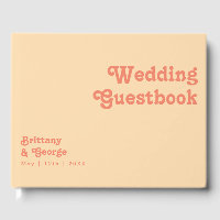 Modern Retro | Orange Cream Wedding Guestbook