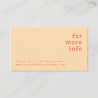 Modern Retro | Orange Cream Wedding Website