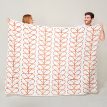 Modern Retro Orange Stem Pattern – Minimalist 