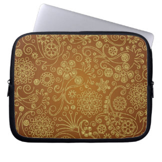 Modern Retro Paisley Seamless Pattern Laptop Sleeve