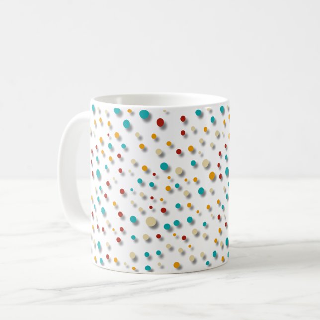 Modern Retro Pattern Coffee Mug Gift (Front Left)